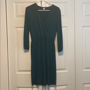 Teal wrap dress from Old Navy